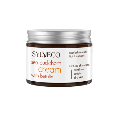 SYLVECO Sea Buckthorn Cream with Betulin. Natural skin care: sensitive skin, eczema, dry skin